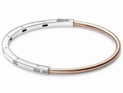 Pandora Damen Pave Armreif 17,5cm Bicolor 582740C01-2