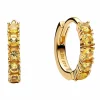 Pandora Damen-Creolen Huggies Ohrringe Goldfarben 263849C01