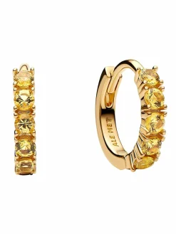 Pandora Damen-Creolen Huggies Ohrringe Goldfarben 263849C01