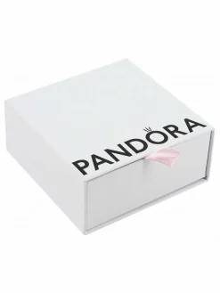 Pandora Damen-Creolen Ohrringe Pink Silber