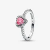 Pandora Damenring Erhabenes Herz Pink 198421C03