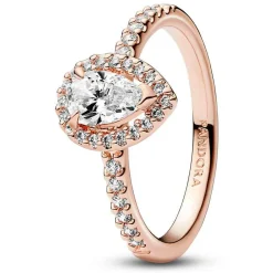Pandora Damenring Funkelnde Birne Größe 52 Rosegold 182835C01-52