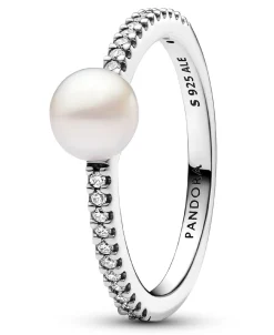 Pandora Damenring Süßwasserperle Größe 58 Silber 193158C01-58