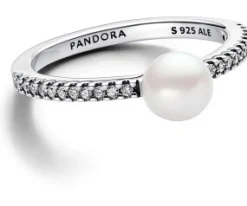 Pandora Damenring Süßwasserperle Größe 54 Silber 193158C01-54