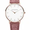 Paul Valentine Damen Armbanduhr MARINA ROSE GOLD PINK VELVET 32 MM PV32149