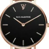Paul Valentine Damen Armbanduhr PEARL ROSE GOLD MESH 32 MM PV32211
