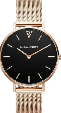 Paul Valentine Damen Armbanduhr PEARL ROSE GOLD MESH 32 MM PV32211