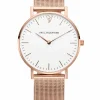 Paul Valentine Damen Armbanduhr MARINA ROSE GOLD MESH 36 MM PV36111