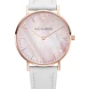 Paul Valentine Damen Armbanduhr ROSE GOLD PINK SEASHELL WHITE 36 MM PV36616