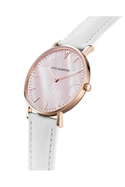 Paul Valentine Damen Armbanduhr ROSE GOLD PINK SEASHELL WHITE 36 MM PV36616