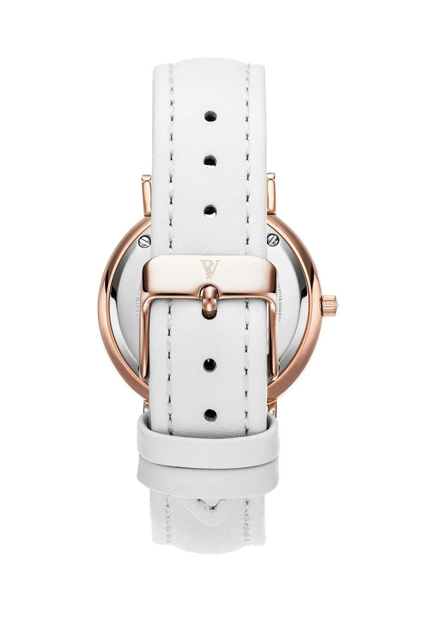 Paul Valentine Damen Armbanduhr ROSE GOLD PINK SEASHELL WHITE 36 MM PV36616