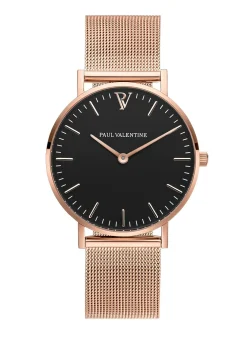 Paul Valentine Damen Armbanduhr PEARL ROSE GOLD MESH 36 MM PV36211