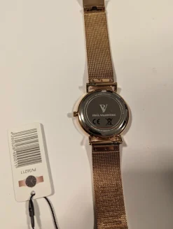 Paul Valentine Damen Armbanduhr PEARL ROSE GOLD MESH 36 MM PV36211