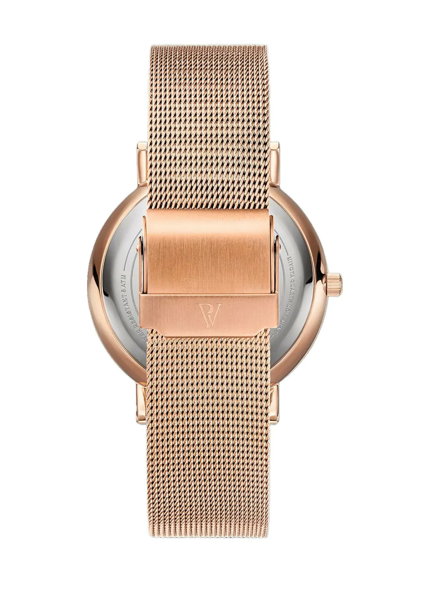Paul Valentine Damen Armbanduhr PEARL ROSE GOLD MESH 36 MM PV36211