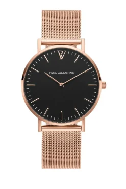 Paul Valentine Damen Armbanduhr PEARL ROSE GOLD MESH 38 MM PV38211