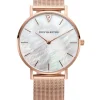 Paul Valentine Damen Armbanduhr ROSE GOLD SEASHELL MESH 36 MM PV36511