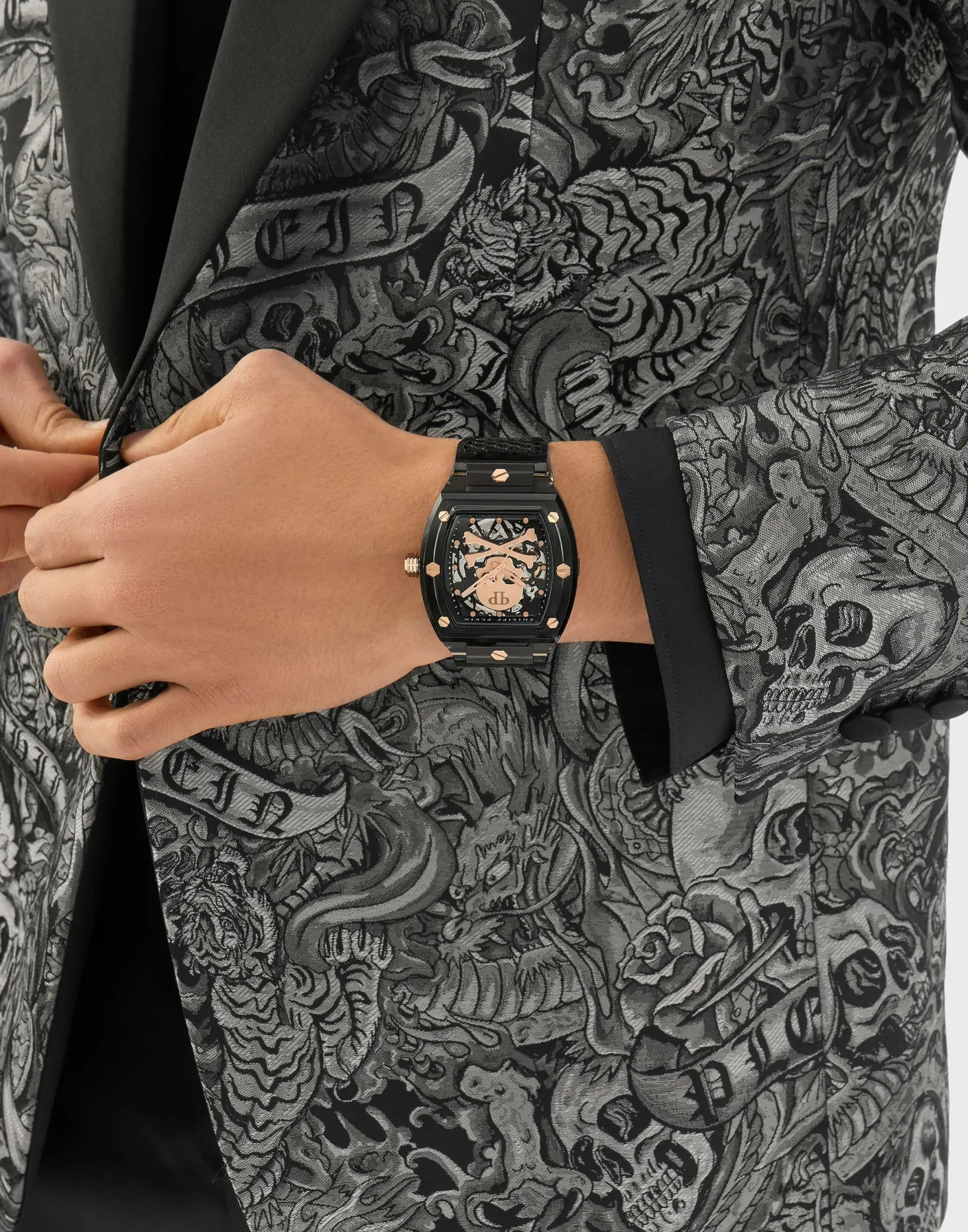 Philipp Plein Automatik Herrenuhr The $keleton Crystal