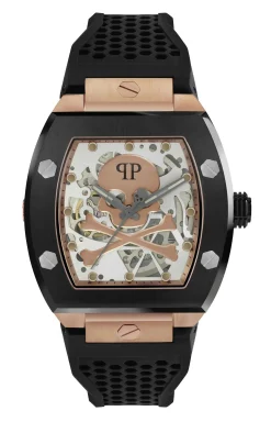 Philipp Plein Automatik Herrenuhr The $keleton Gold Rush PWBAA0121