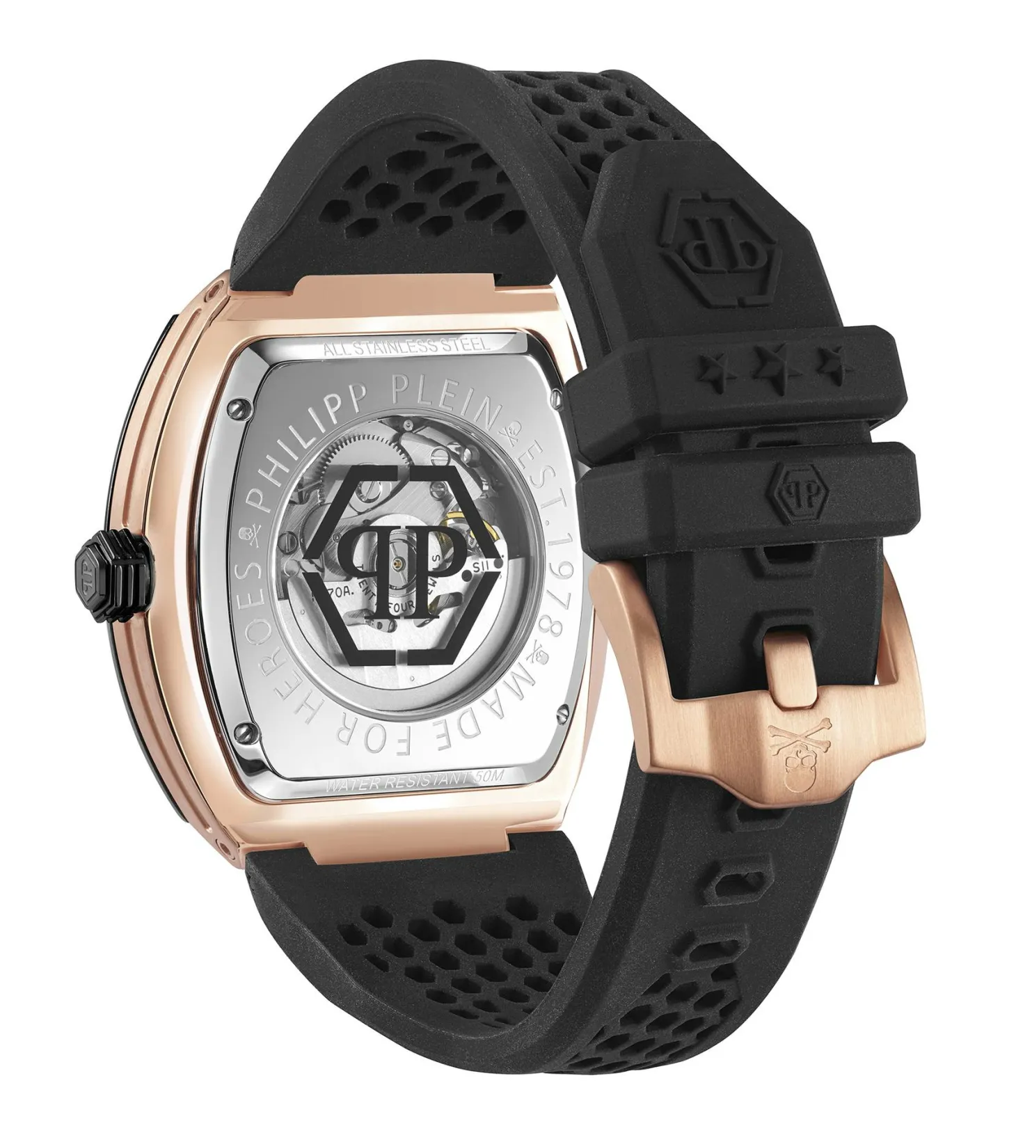 Philipp Plein Automatik Herrenuhr The $keleton Gold Rush PWBAA0121