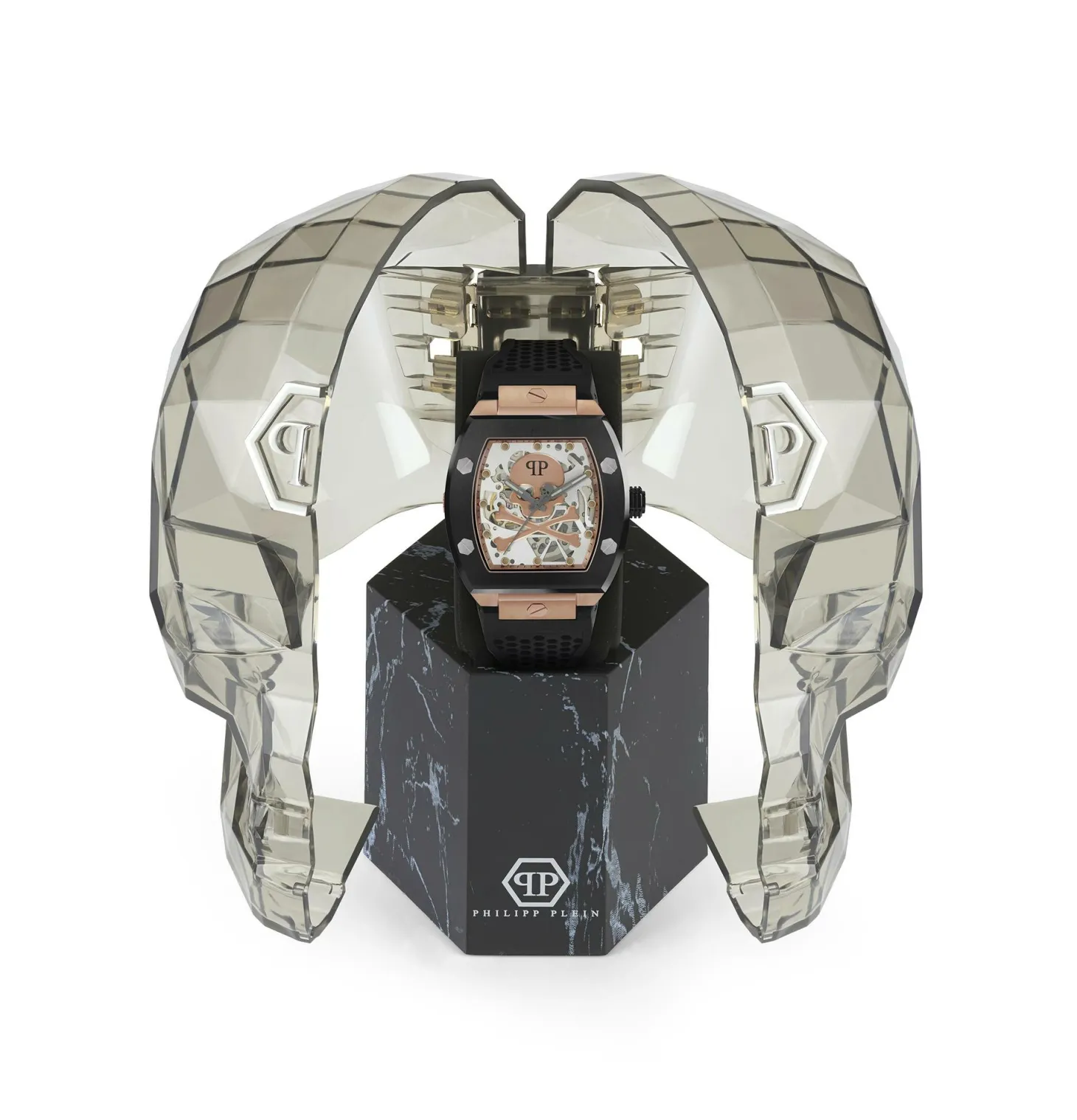 Philipp Plein Automatik Herrenuhr The $keleton Gold Rush PWBAA0121