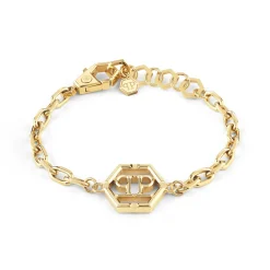 Philipp Plein Damen Armband Armkette Edelstahl Hexagon