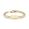 Philipp Plein Damen Armband Armkette Edelstahl IP Gold Lettering