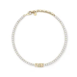 Philipp Plein Damen Halskette Lettering Crystal