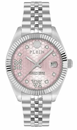 Philipp Plein Damen Uhr Date Superlative Crystal PWYFA0125 Edelstahl Roségold 34 mm