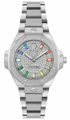 Philipp Plein Damen Uhr Royal Prestige PW4FA0425 Kristall 33 mm Edelstahl