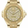 Philipp Plein Damen Uhr Royal Prestige PW4FA0525 Edelstahl Gold 33 mm Kristall‑Lünette