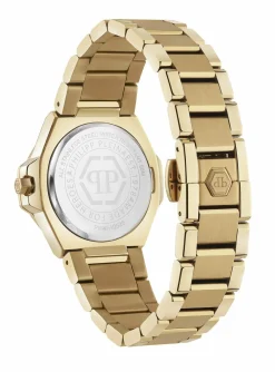 Philipp Plein Damen Uhr Royal Prestige PW4FA0525 Edelstahl Gold 33 mm Kristall‑Lünette