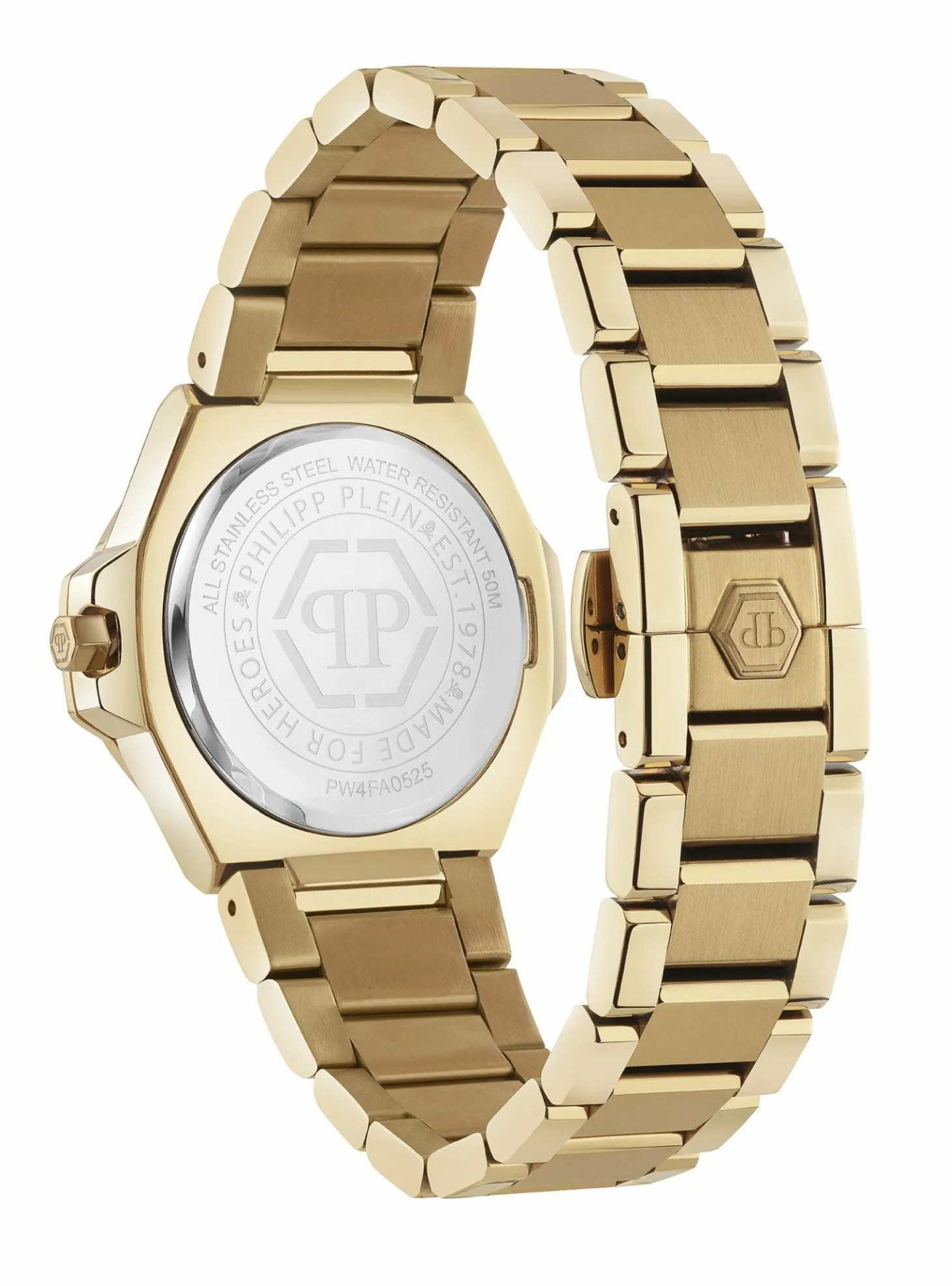 Philipp Plein Damen Uhr Royal Prestige PW4FA0525 Edelstahl Gold 33 mm Kristall‑Lünette