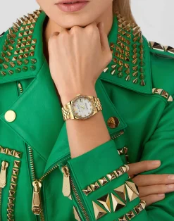 Philipp Plein Damenuhr Date Superlative Gold