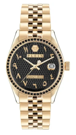Philipp Plein Damenuhr Date Superlative Crystal Gold