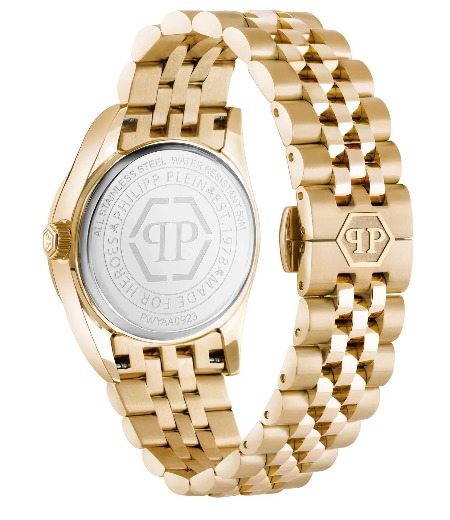 Philipp Plein Damenuhr Date Superlative Crystal Gold