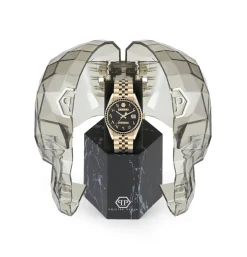 Philipp Plein Damenuhr Date Superlative Crystal Gold