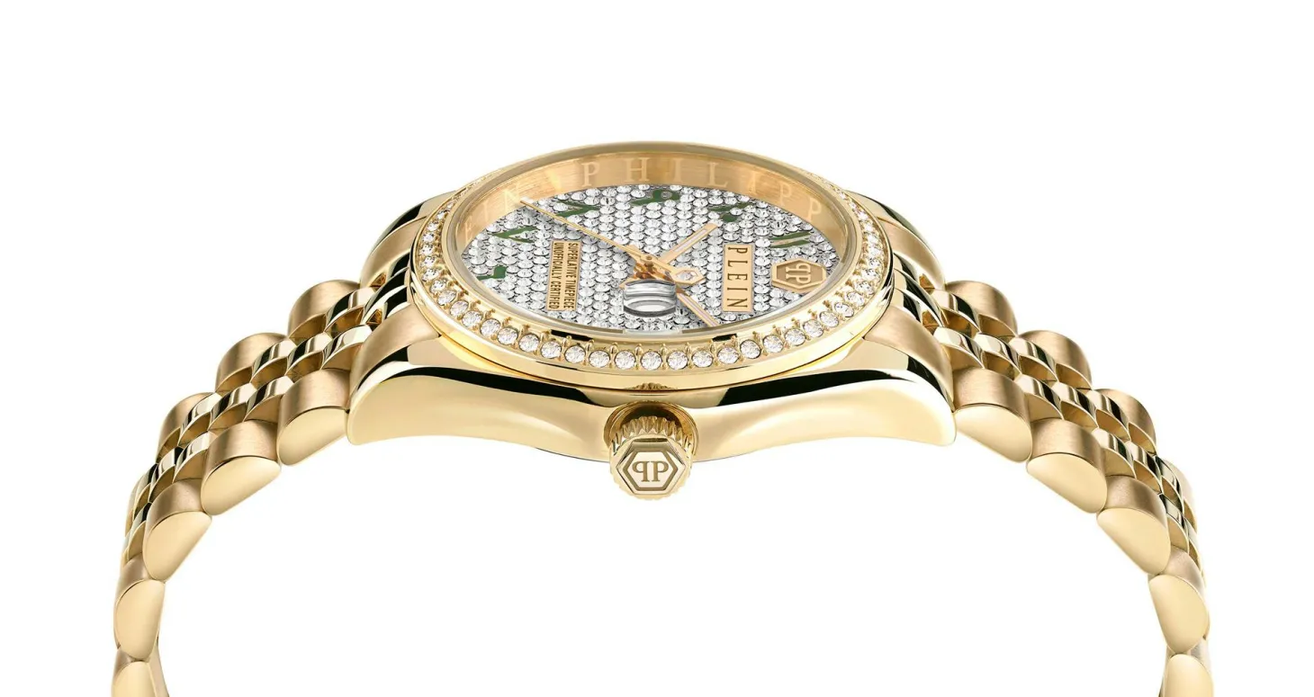 Philipp Plein Damenuhr Date Superlative Gold