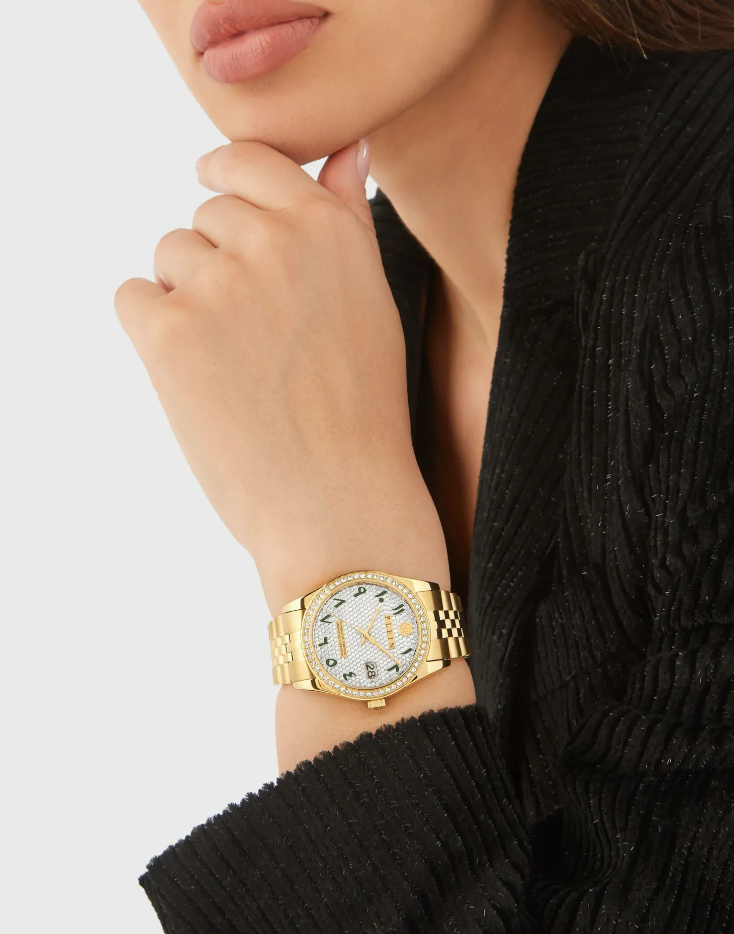 Philipp Plein Damenuhr Date Superlative Gold