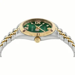 Philipp Plein Damenuhr Date Superlative Crystal PWYFA0225 34 mm Gold/Grün Edelstahl