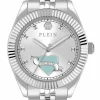 Philipp Plein Damenuhr Plein Valentine PW2BA1125 Edelstahl 38 mm Silber