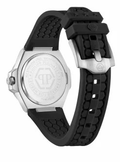 Philipp Plein Damenuhr Royal Prestige PW4FA0325 Silber / Schwarz (Silicon)