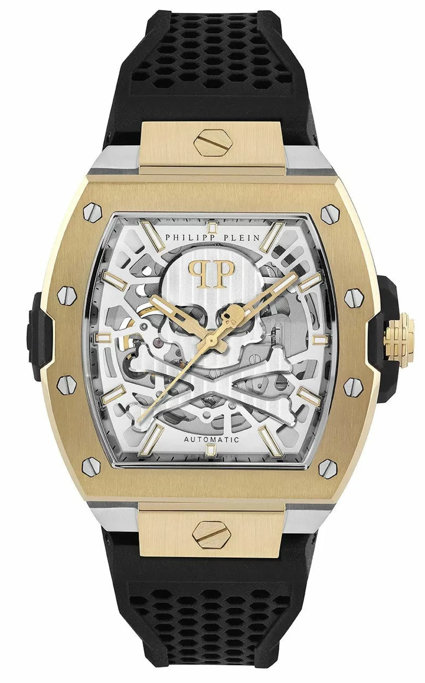 Philipp Plein Herren Automatikuhr The $keleton 2.0 PWJFA0825 Edelstahl 44 mm Multicolor