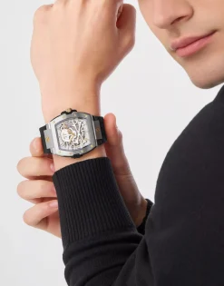 Philipp Plein Herren Automatikuhr The $keleton 2.0 PWJFA0825 Edelstahl 44 mm Multicolor