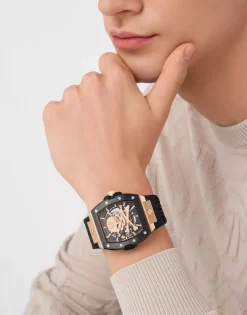 Philipp Plein Herren Automatikuhr The $keleton 2.0 PWJFA0225 Schwarz Edelstahl 44 mm