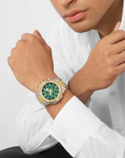 Philipp Plein Herren Chronograph The $kull PWWFA0525 Edelstahl / Two-Tone 44 mm