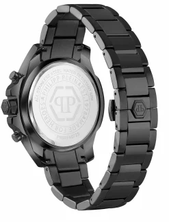 Philipp Plein Herren Chronograph The $kull PWWFA0725 IP Black Edelstahl 44 mm