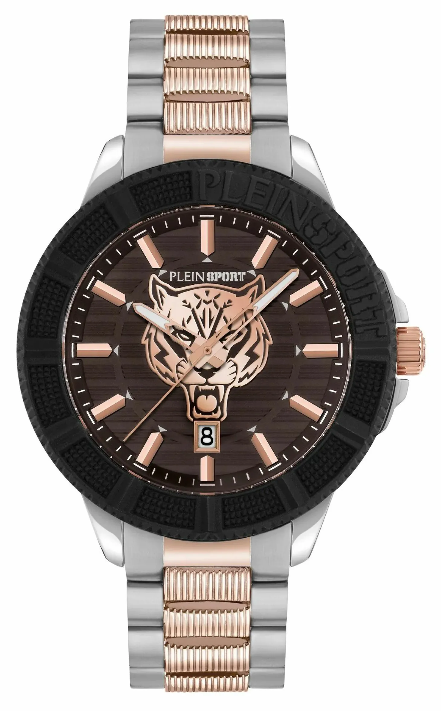 Philipp Plein Herren Uhr City Rush PSAEA0924 Bicolor Edelstahl Silber / Rosegold