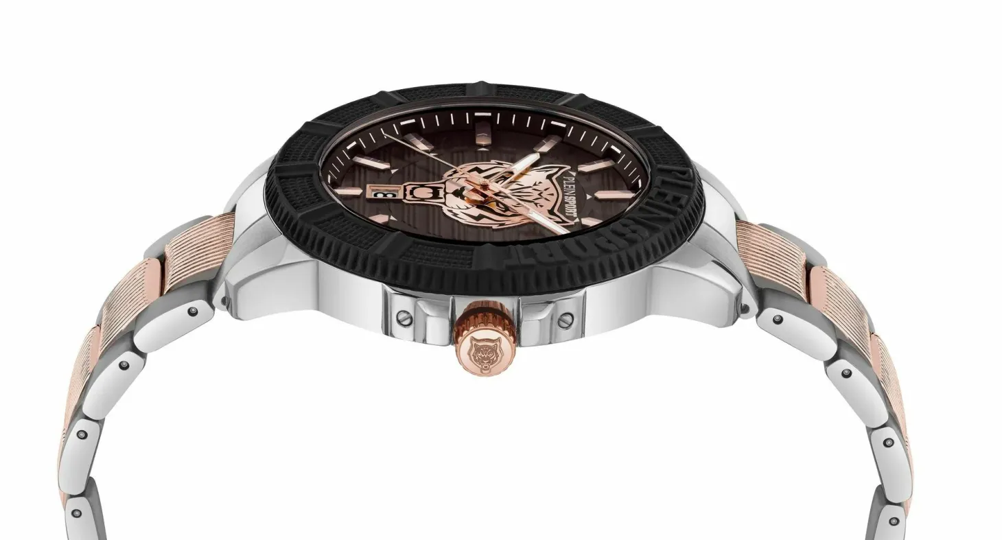 Philipp Plein Herren Uhr City Rush PSAEA0924 Bicolor Edelstahl Silber / Rosegold