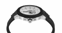 Philipp Plein Herren Uhr City Rush PSAEA0124 Edelstahl Silber Schwarz Silikon