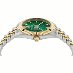 Philipp Plein Herren Uhr Date Superlative Crystal PWMFA0825 41 mm Edelstahl Grün